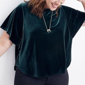 Madewell Velvet Butterfly Top Rust/Burnt Orange XL